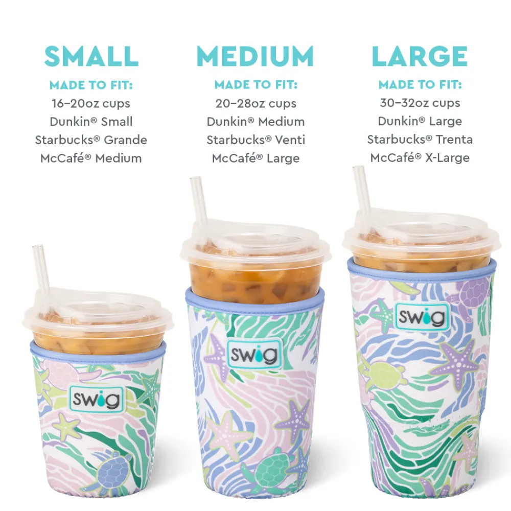 Swig Life Drink Coolies New Sizes!|Sea Swirl^Sea Swirl Medium Iced Cup Coolie