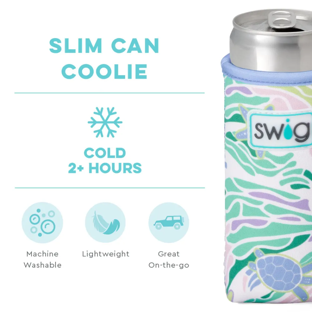 Swig Life Drink Coolies New Sizes!|Sea Swirl^Sea Swirl Slim Can Coolie