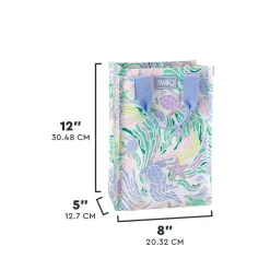 Swig Life Reusable Gift Bags|Sea Swirl^Sea Swirl Tall Reusable Gift Bag