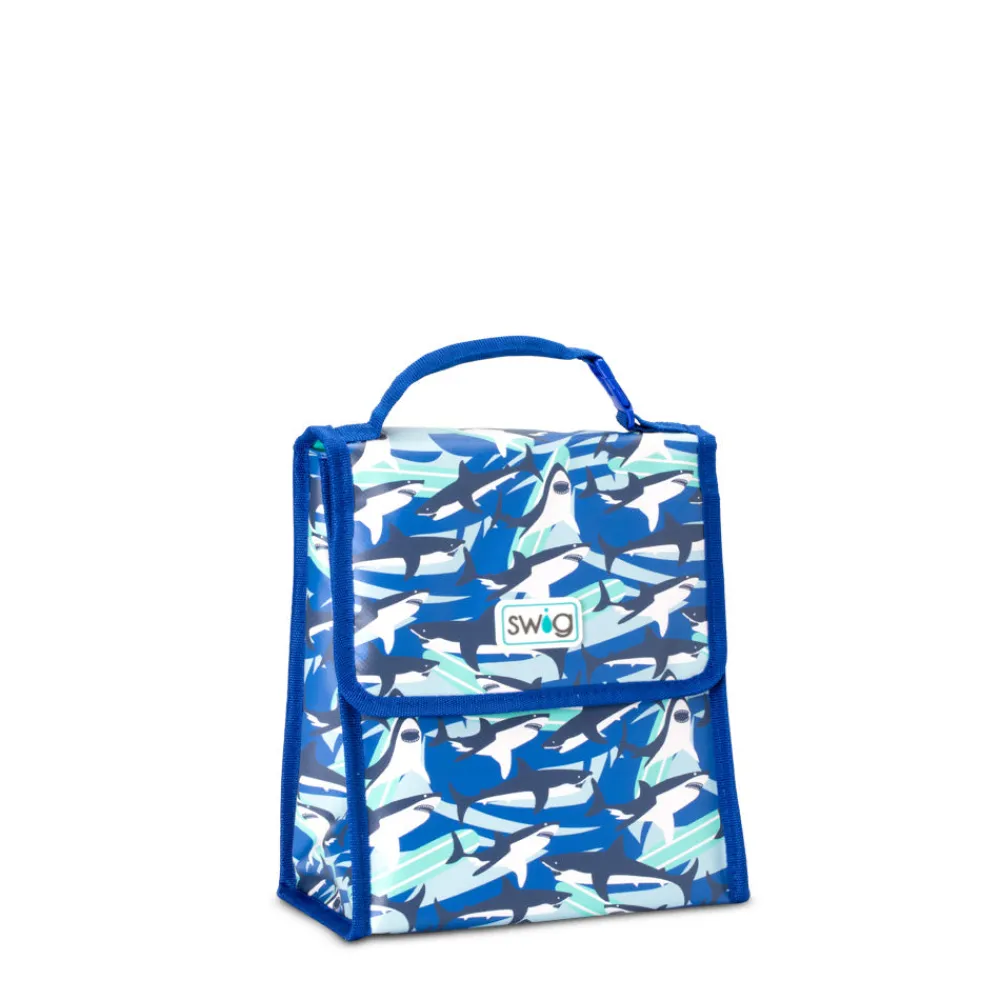 Swig Life Lunchware|Sips For Kids^Shark Fin Foldi Lunch Bag -