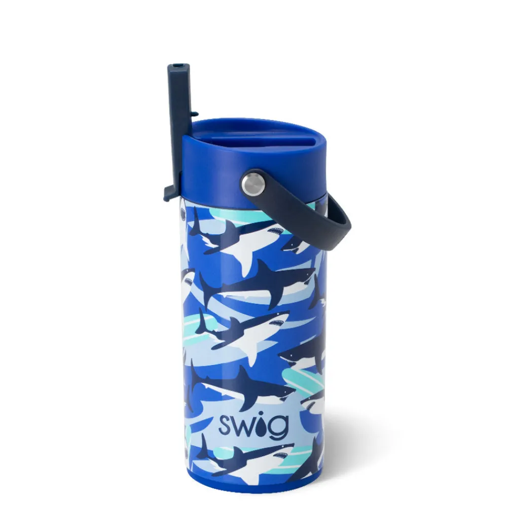 Swig Life Tumblers New Sizes!|Water Bottles^Shark Fin 12oz Flip + Sip Slim Tumbler -