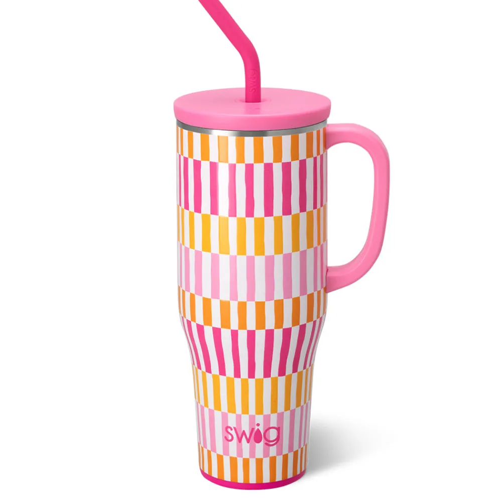Swig Life Tumblers New Sizes!|Travel Mugs^Sherbet Stripe Mega Mug 40oz
