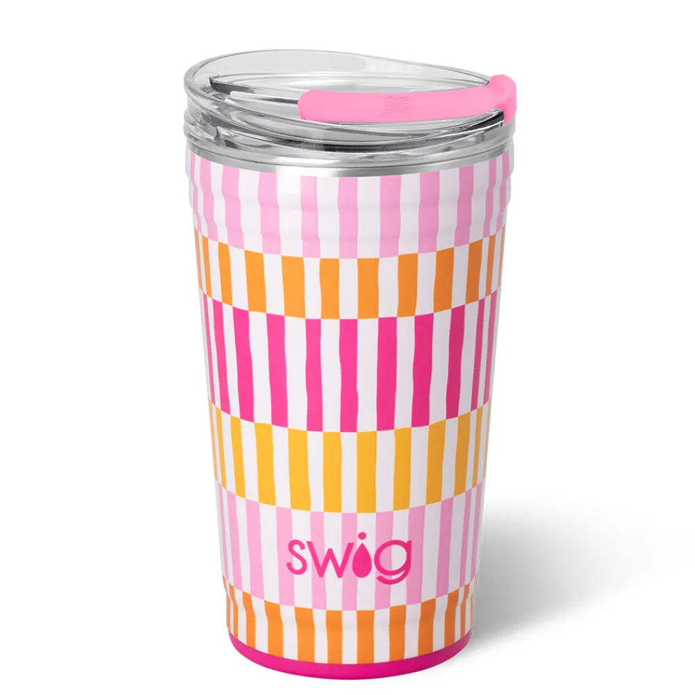 Swig Life Tumblers New Sizes!|Sherbet Stripe^Sherbet Stripe Party Cup 24oz