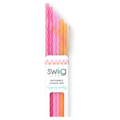 Swig Life Lids, Straws + More|Sherbet Stripe^Sherbet Stripe Reusable Straws