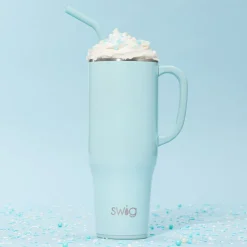 Swig Life Tumblers New Sizes!|Travel Mugs^Shimmer Aquamarine Mega Mug 40oz