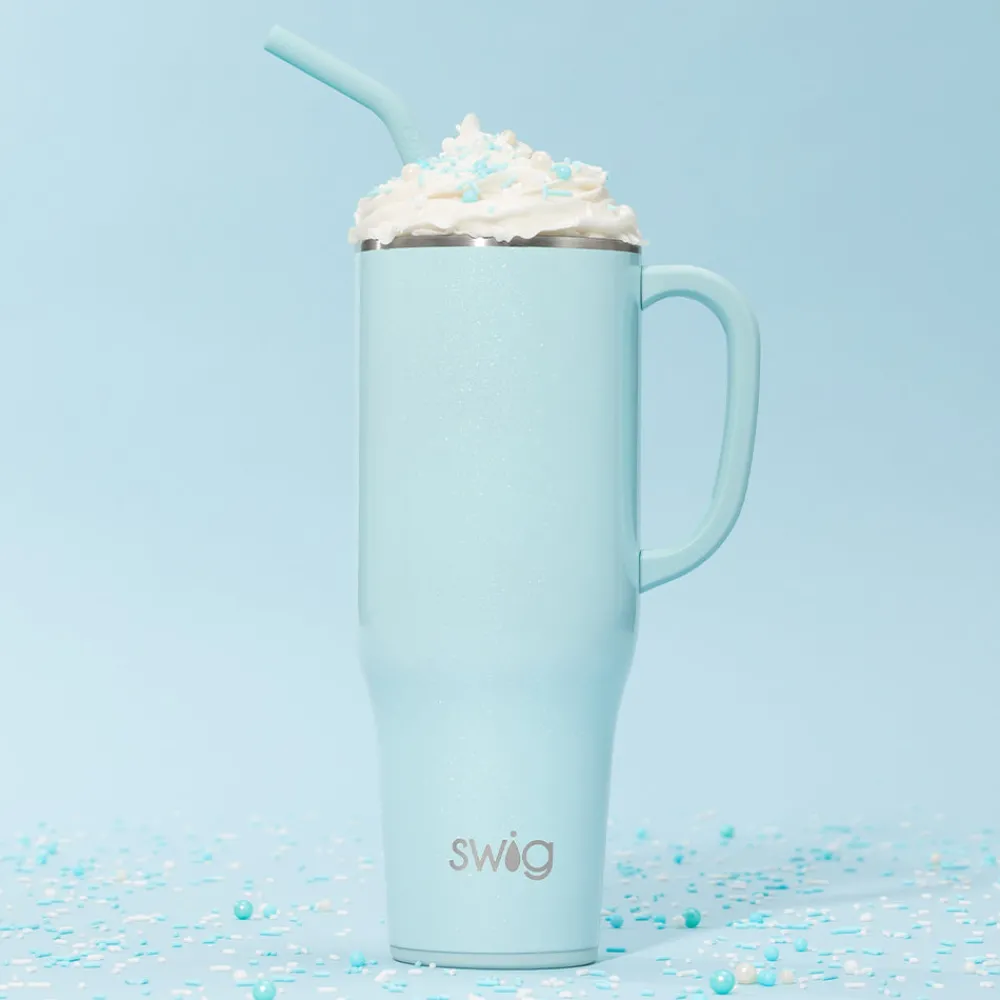 Swig Life Tumblers New Sizes!|Travel Mugs^Shimmer Aquamarine Mega Mug 40oz