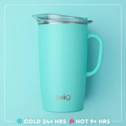 Swig Life Tumblers New Sizes!|Party Pitchers^Shimmer Aquamarine Party Pitcher 64oz