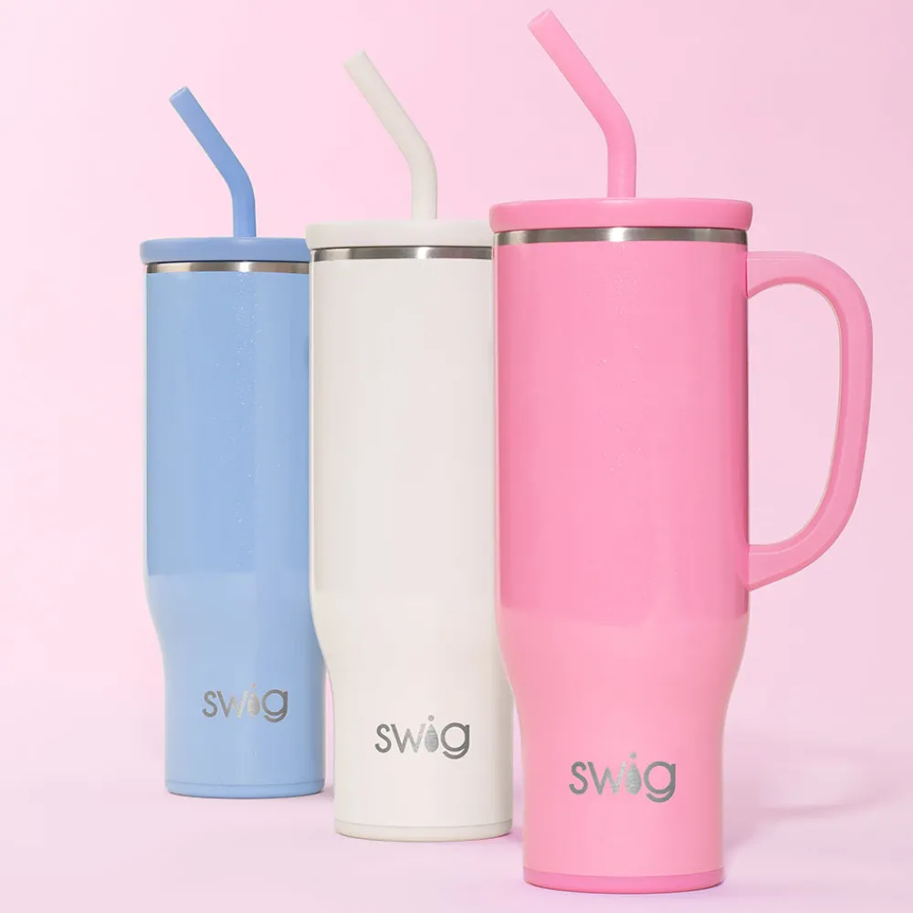 Swig Life Tumblers New Sizes!|Travel Mugs^Shimmer Pearl 30oz Mega Mug with Handle -