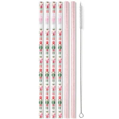 Swig Life Lids, Straws + More|Sugar Plum Soldiers^Sugar Plum Soldiers + Light Pink Glitter Reusable Straw Set