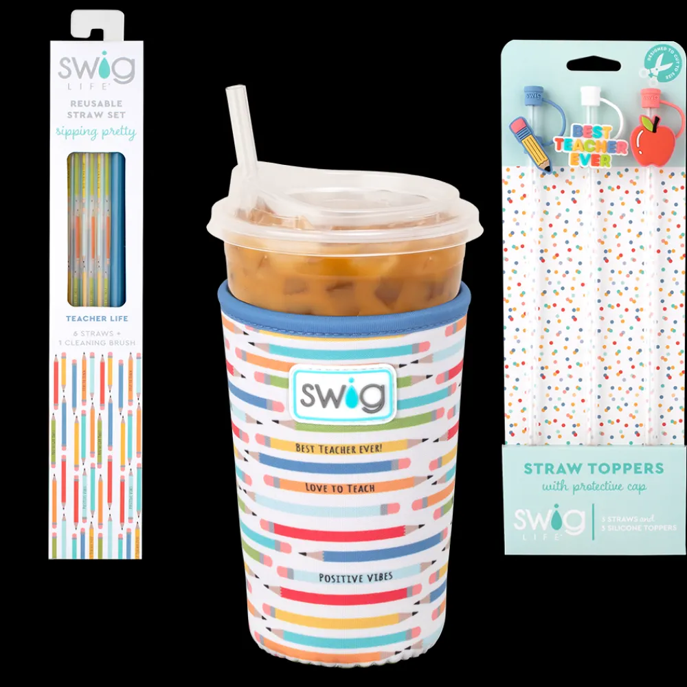 Swig Life Drink Coolies New Sizes!|Teacher Life Best Seller!^Teacher Life Accessory Bundle