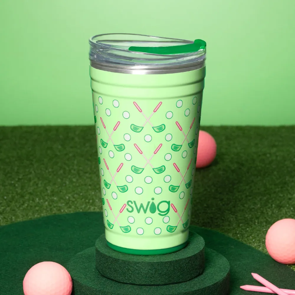 Swig Life Tumblers New Sizes!|Tee Time^Tee Time Party Cup 24oz
