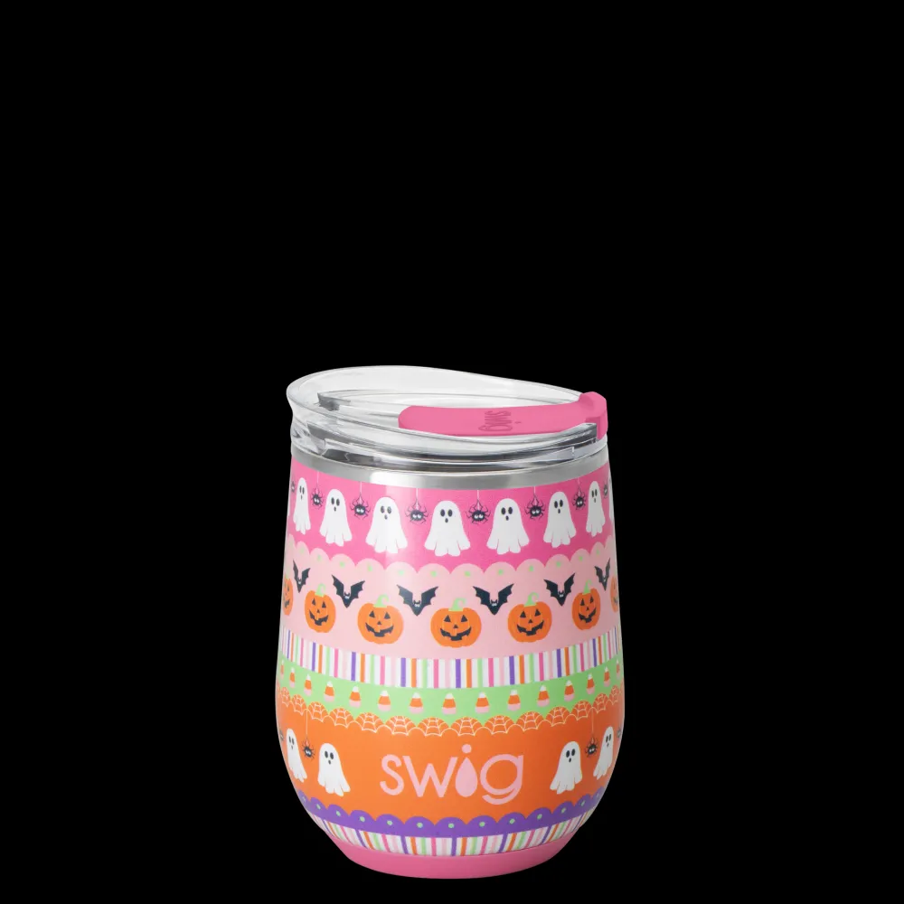 Swig Life Wine + Cocktails|Trick Or Treat^Trick Or Treat Stemless Wine 12oz -