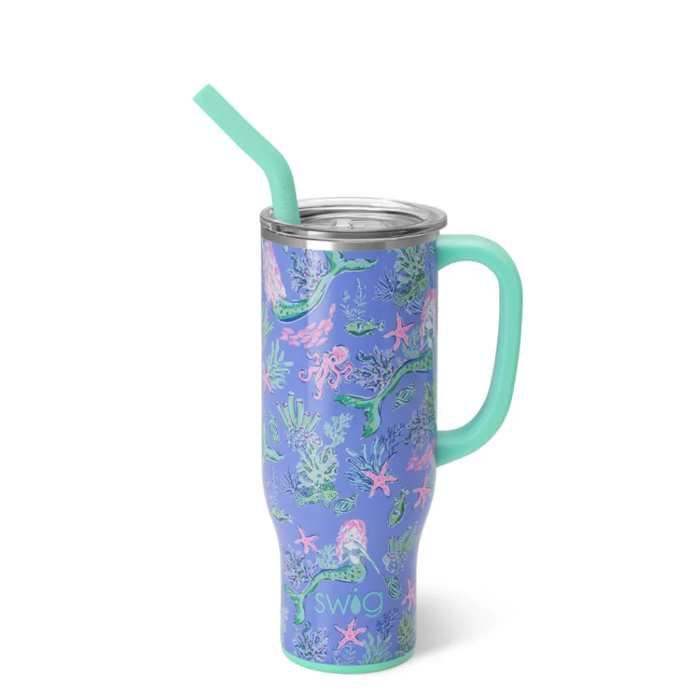 Swig Life Tumblers New Sizes!|Travel Mugs^Under The Sea 30oz Mermaid Mega Mug -