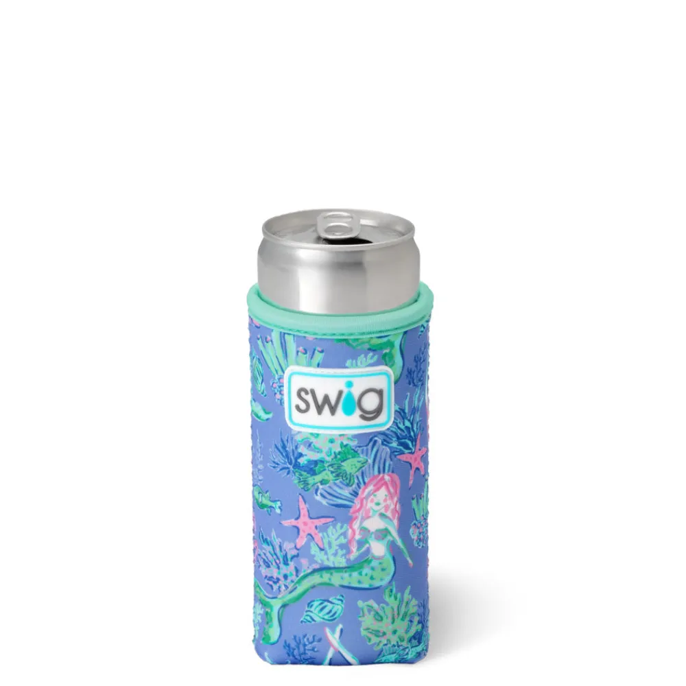 Swig Life Drink Coolies New Sizes!|Under The Sea^Under The Sea 12oz Mermaid Slim Can Coolie -