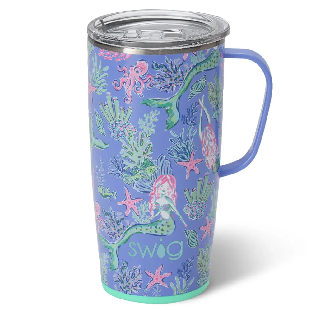 Swig Life Travel Mugs|Under The Sea^Under The Sea 22oz Travel Mug with Handle -