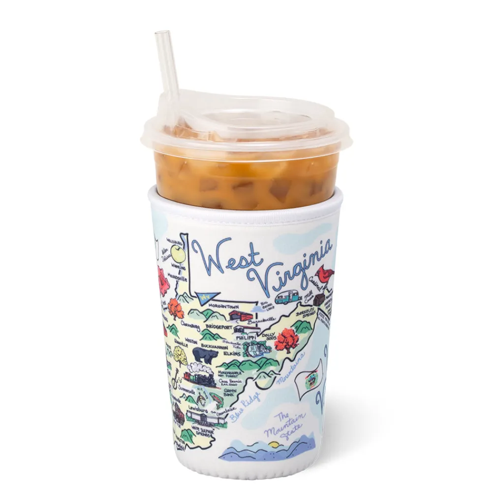 Swig Life Drink Coolies New Sizes!^West Virginia Medium Iced Cup Coolie