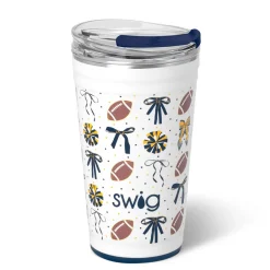 Swig Life Tumblers New Sizes!|We'Ve Got Spirit^We've Got Spirit Navy + Yellow Party Cup 24oz