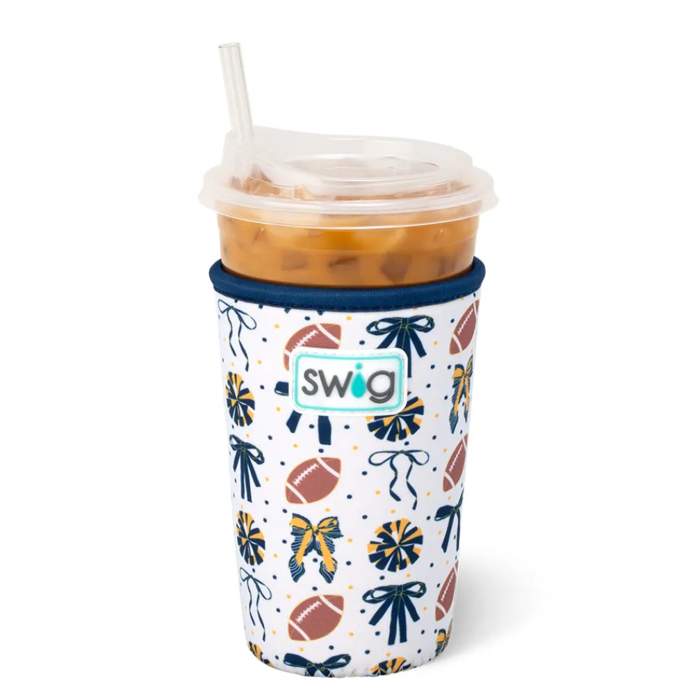 Swig Life Drink Coolies New Sizes!|Gameday^We've Got Spirit Navy + Yellow Medium Iced Cup Coolie