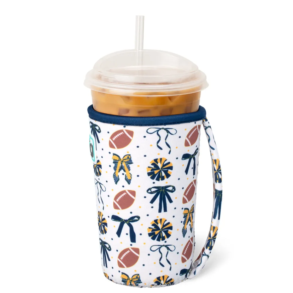 Swig Life Drink Coolies New Sizes!|Gameday^We've Got Spirit Navy + Yellow Medium Iced Cup Coolie