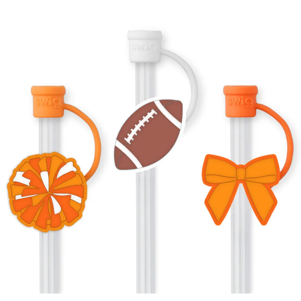 Swig Life Lids, Straws + More|We'Ve Got Spirit^We've Got Spirit Orange Straw Topper Set