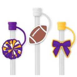 Swig Life Lids, Straws + More|We'Ve Got Spirit^We've Got Spirit Purple + Yellow Straw Topper Set