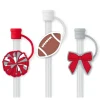 Swig Life Lids, Straws + More|We'Ve Got Spirit^We've Got Spirit Red + Grey Straw Topper Set