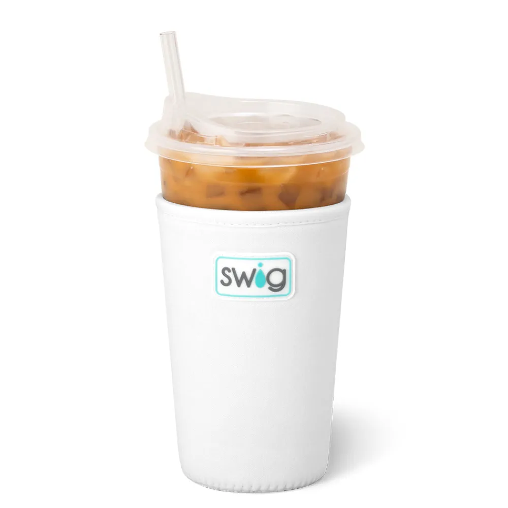 Swig Life Drink Coolies New Sizes!|Gameday^White Medium Iced Cup Coolie