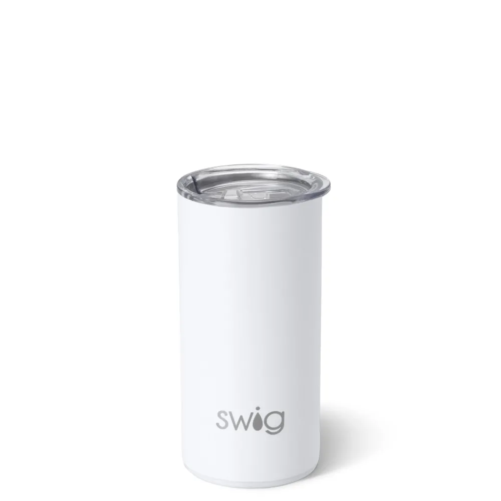 Swig Life Tumblers New Sizes!|Solids^White Slim Tumbler 12oz