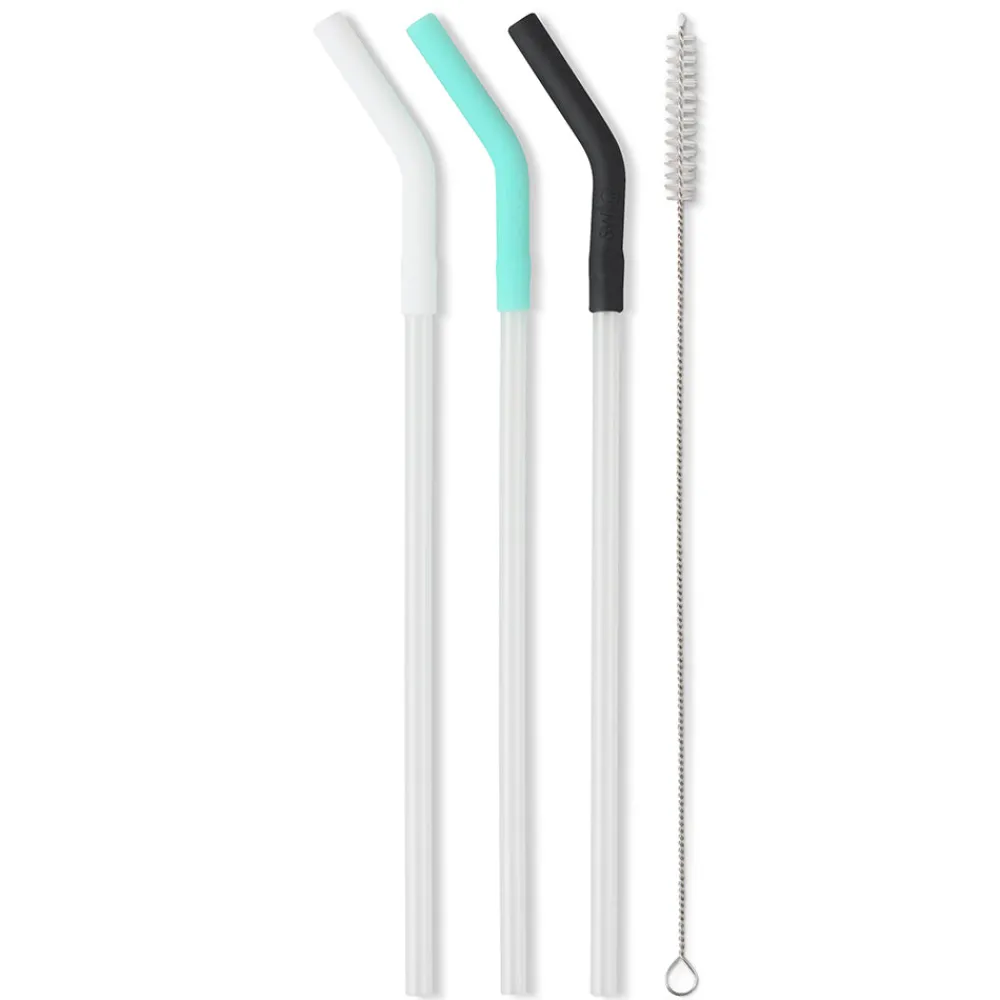Swig Life Tumblers New Sizes!|Travel Mugs^White/Aqua/Black Reusable Straw Set Mega Mugs