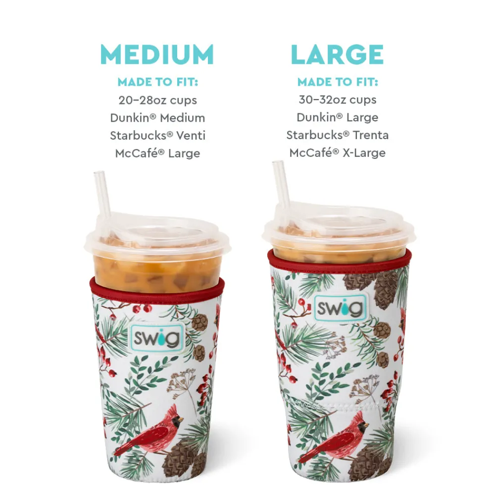Swig Life Drink Coolies New Sizes!|Winter Cardinals^Winter Cardinals Medium Iced Cup Coolie