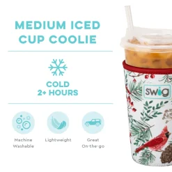 Swig Life Drink Coolies New Sizes!|Winter Cardinals^Winter Cardinals Medium Iced Cup Coolie