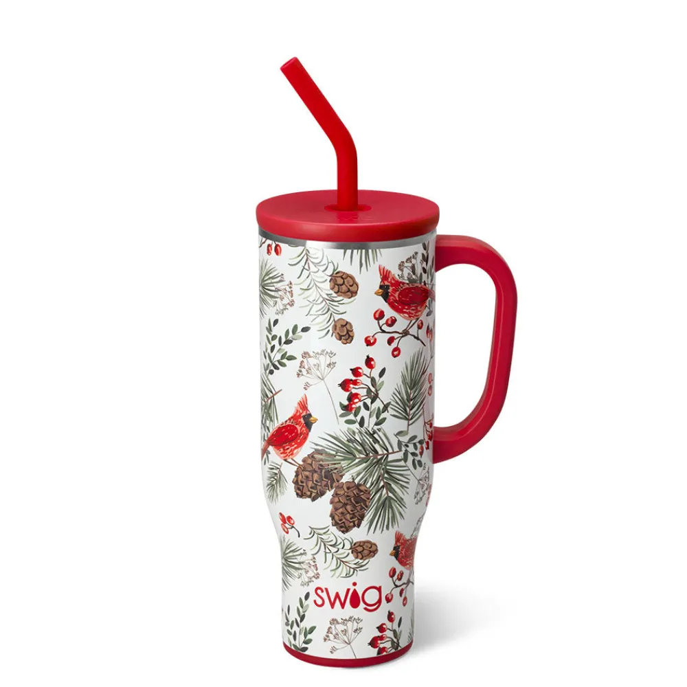 Swig Life Tumblers New Sizes!|Travel Mugs^Winter Cardinals Mega Mug 30oz