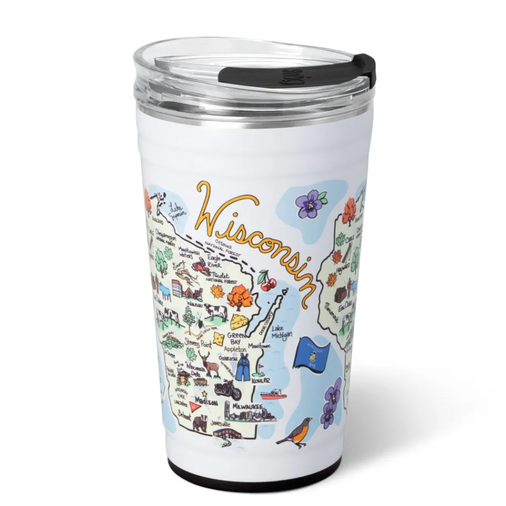 Swig Life Tumblers New Sizes!^Wisconsin Party Cup 24oz