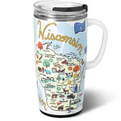 Swig Life Travel Mugs^Wisconsin Travel Mug 22oz